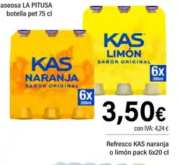 Cash Ifa KAS Refresco naranja o limón oferta