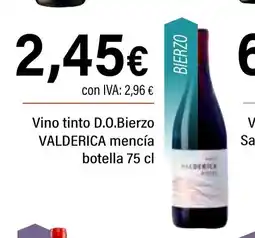 Cash Ifa VALDERICA Vino tinto D.O.Bierzo oferta