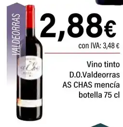 Cash Ifa AS CHAS D.O.Valdeorras mencía botella oferta