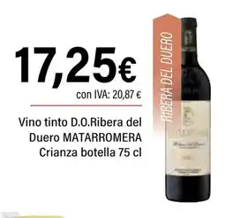 Cash Ifa MATARROMERA Vino tinto D.O.Ribera del Duero oferta