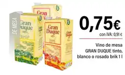 Cash Ifa GRAN DUQUE Vino de mesa oferta