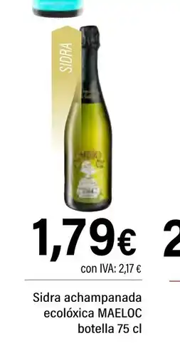 Cash Ifa MAELOC Sidra achampanada ecolóxica oferta