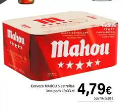 Cash Ifa MAHOU Cerveza 5 estrellas oferta