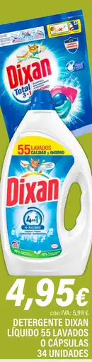 Cash Ifa DIXAN Detergente líquido 55 lavados o cápsulas oferta