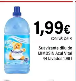 Cash Ifa MIMOSIN Suavizante diluido Azul Vital 44 lavados oferta