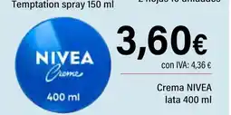 Cash Ifa NIVEA Crema oferta