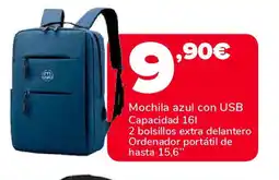 Supeco Mochila azul con USB Capacidad oferta