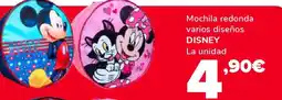 Supeco DISNEY Mochila redonda varios diseños oferta