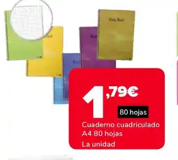 Supeco Cuaderno cuadriculado oferta