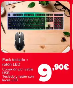 Supeco Pack teclado + ratón LED oferta