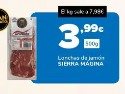 Supeco SIERRA MÁGINA Lonchas de jamón oferta
