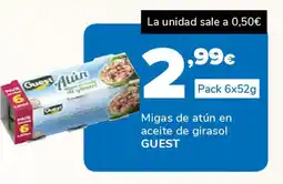 Supeco GUEST Migas de atún en aceite de girasol oferta