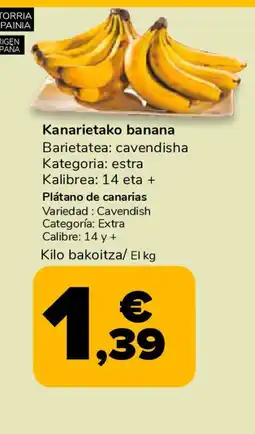 Supeco Kanarietako banana oferta