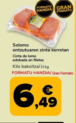 Supeco Solomo ontzutuaren zinta xerretan oferta
