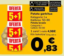 Supeco Patata garbitua oferta