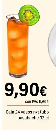 Cash Ifa Caja 24 vasos n/t tubo pasabache oferta