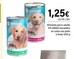Cash Ifa IFA AMIGO Alimento perro adulto bocaditos en salsa con pollo o buey oferta