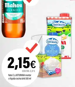 Cash Ifa C.L.ASTURIANA Nata montar o líquida cocina brik oferta