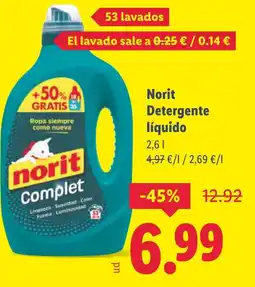 Lidl NORIT Detergente líquido oferta
