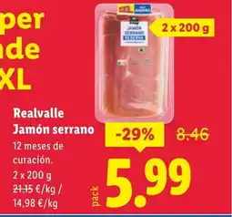 Lidl REALVALLE Jamón serrano oferta