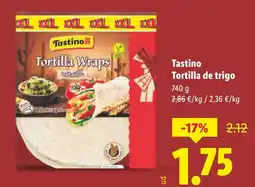 Lidl TASTINO Tortilla de trigo oferta