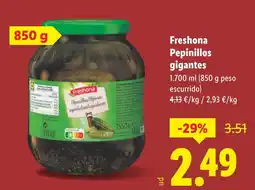 Lidl FRESHONA Pepinillos gigantes oferta