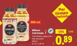 Lidl MILBONA Café helado oferta