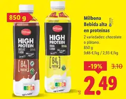 Lidl MILBONA Bebida alta en proteínas oferta