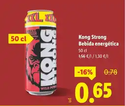 Lidl KONG STRONG Bebida energética oferta