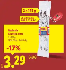 Lidl REALVALLE Espetec extra oferta