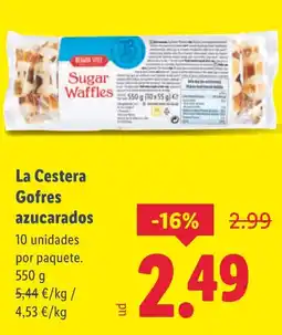 Lidl LA CESTERA Gofres azucarados oferta
