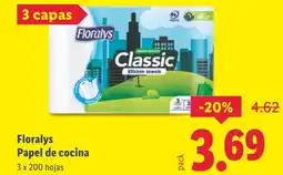 Lidl FLORALYS Papel de cocina oferta