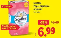 Lidl SCOTTEX Papel higiénico original oferta