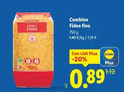 Lidl COMBINO Fideo fino oferta