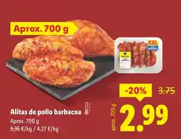 Lidl Alitas de pollo barbacoa oferta