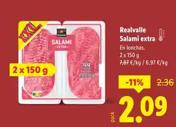 Lidl REALVALLE Salami extra oferta