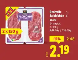 Lidl REALVALLE Salchichón extra oferta