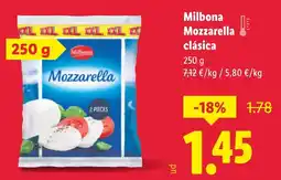 Lidl MILBONA Mozzarella clásica oferta