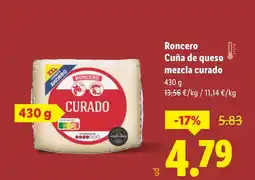 Lidl RONCERO Cuña de queso mezcla curado oferta