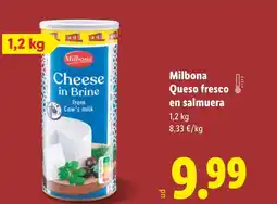 Lidl MILBONA Queso fresco en salmuera oferta