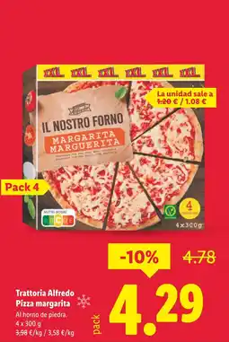 Lidl Trattoria Alfredo Pizza margarita oferta