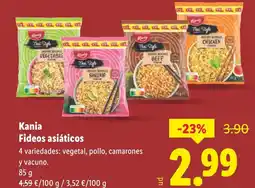Lidl KANIA Fideos asiáticos oferta