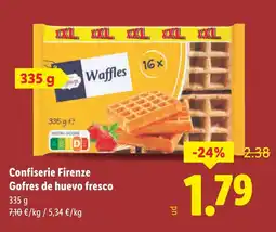 Lidl Confiserie Firenze Gofres de huevo fresco oferta