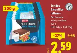 Lidl SONDEY Barquillos rellenos oferta