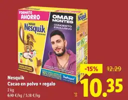 Lidl NESQUIK Cacao en polvo + regalo oferta