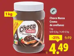 Lidl NUSSA Choco Crema de avellanas oferta
