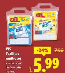 Lidl W5 Toallitas multiusos oferta