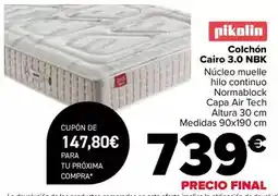 Carrefour PIKOLIN Colchón Cairo 3.0 NBK oferta
