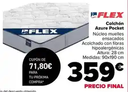 Carrefour FLEX Colchón Azure Pocket oferta