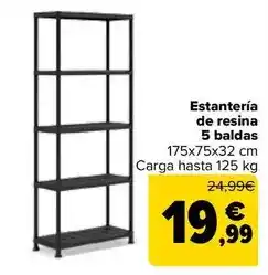 Carrefour Estantería de resina 5 baldas oferta